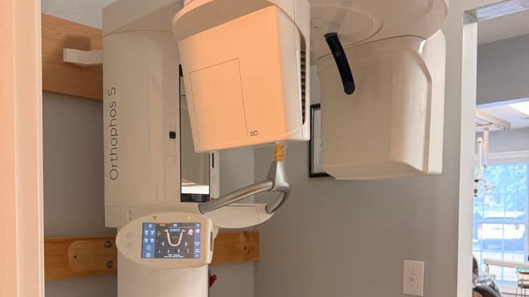 The cone beam CT scanner at Roanoke Dental Center used for 3D imaging